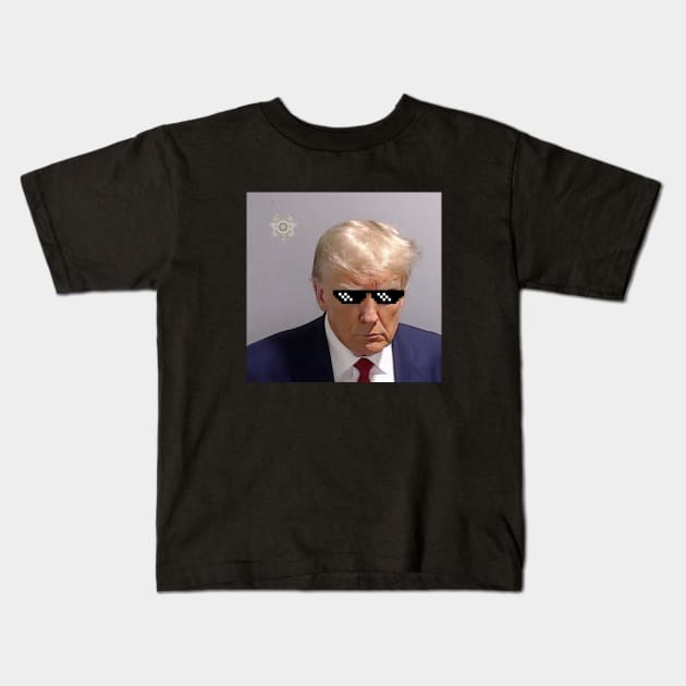 Trump Mugshot Kids T-Shirt by YungBick